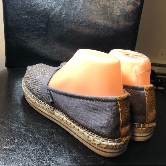 Skechers BOBS Breeze Moonbeams Stars Women's Gray Espadrilles Slip On Shoes Sz 8 - Picture 10 of 12